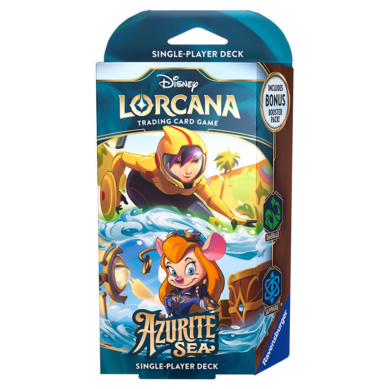 Disney-Ravensburger Disney Lorcana - Azurite Sea - Starter Deck - Go Go Tomago & Gadget Hackwrench available at Northumbrian Tin Soldier