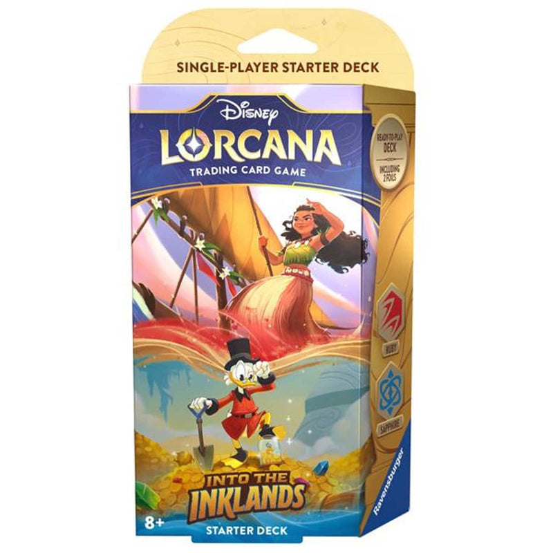 Disney-Ravensburger Disney Lorcana - Into the Inklands: Starter Deck - Moana & Scrooge available at Northumbrian Tin Soldier
