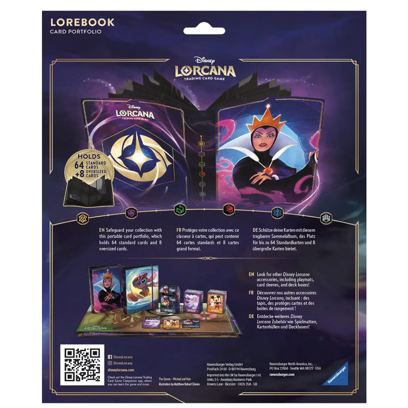 Disney-Ravensburger Disney Lorcana - Lorebook - The Evil Queen ( 4 Pocket ) available at Northumbrian Tin Soldier