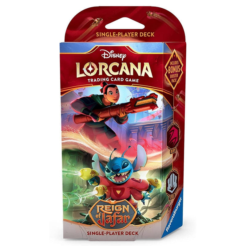 Disney-Ravensburger Disney Lorcana - Reign of Jafar - Starter Deck - Mulan  & Stitch available at Northumbrian Tin Soldier