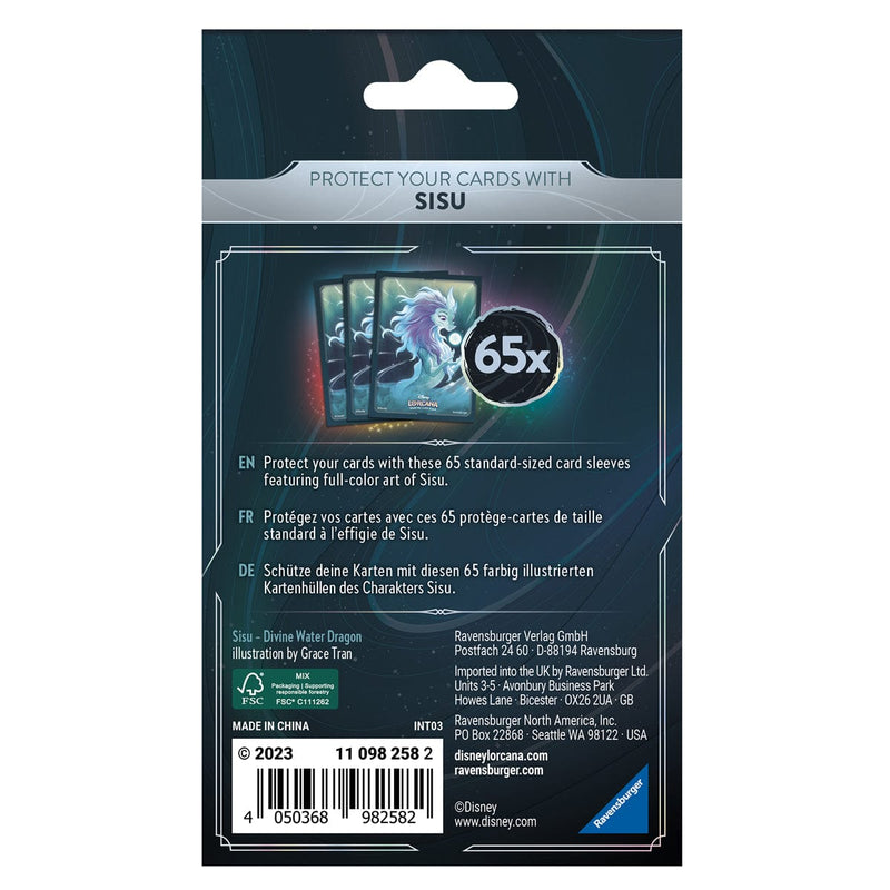Disney-Ravensburger Disney Lorcana - Rise Of The Floodborn - Sisu- Card Sleeves (65 Sleeves) available at Northumbrian Tin Soldier