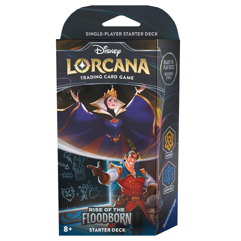 Disney-Ravensburger Disney Lorcana - Rise Of The Floodborn - Starter Deck - The Evil Queen & Gaston available at Northumbrian Tin Soldier