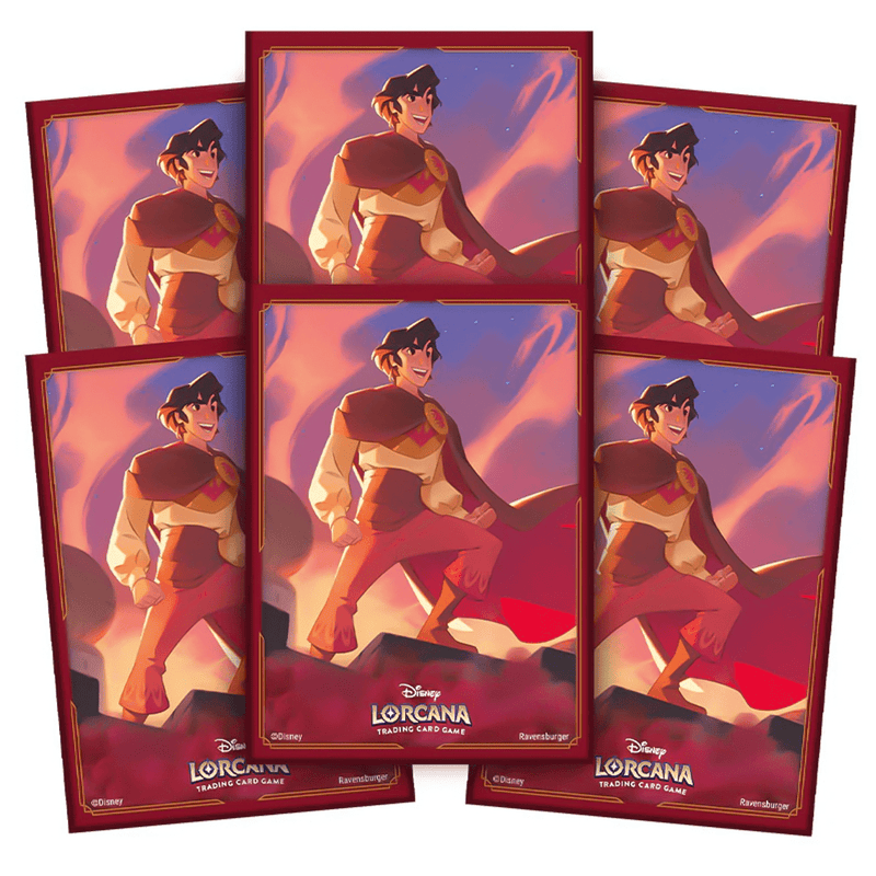 Disney-Ravensburger Disney Lorcana - Shimmering Skies - Card Sleeves - Aladdin available at Northumbrian Tin Soldier