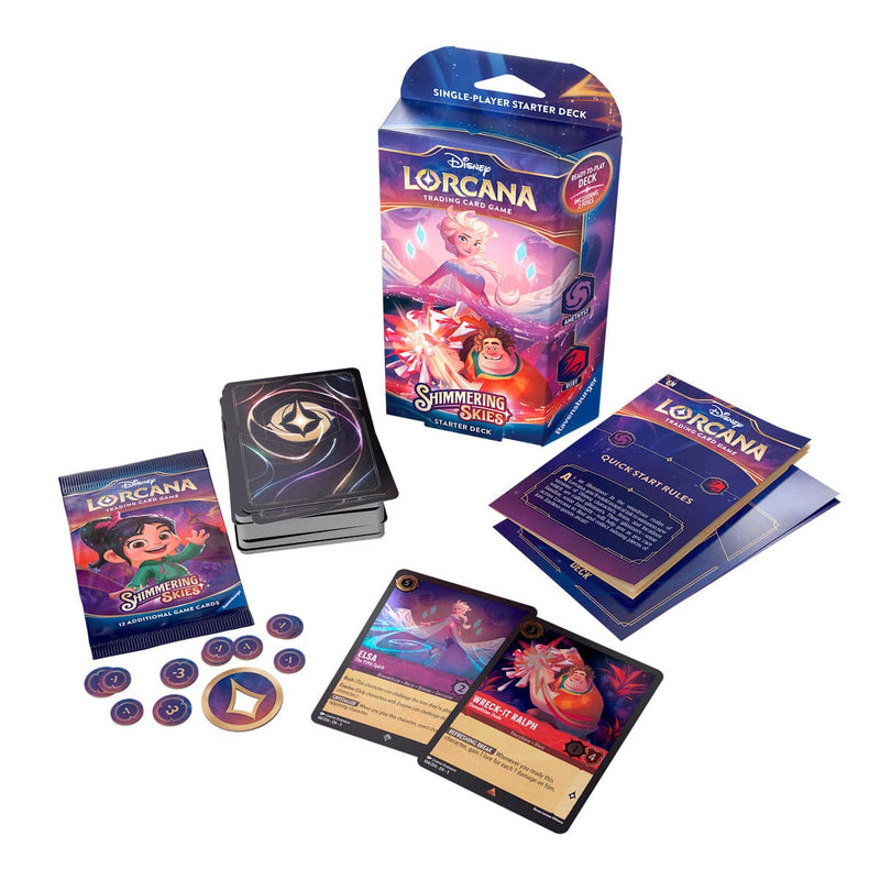Disney-Ravensburger Disney Lorcana - Shimmering Skies - Starter Deck - Elsa & Wreck-It Ralph available at Northumbrian Tin Soldier