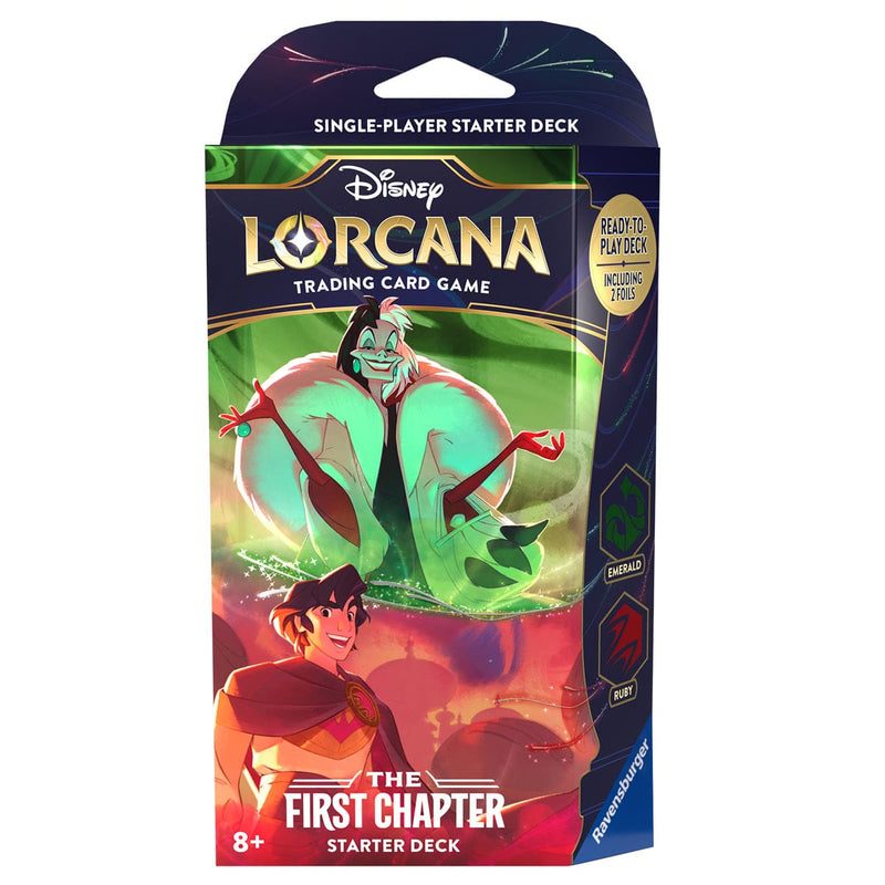 Disney-Ravensburger Disney Lorcana - The First Chapter - Starter Deck - Cruella De Vil & Aladdin available at Northumbrian Tin Soldier