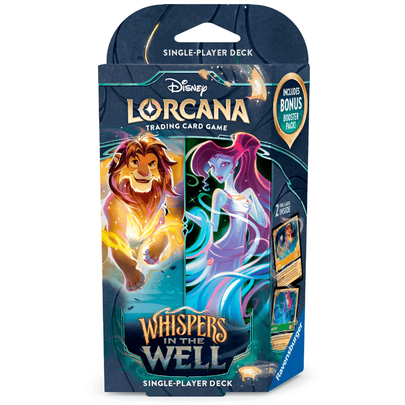 Disney-Ravensburger Disney Lorcana - Whispers in the Well - Starter Deck - Simba & Megara available at Northumbrian Tin Soldier