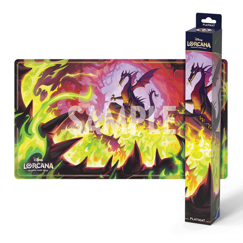 Disney-Ravensburger Disney Lorcana - Winterspell - Dragonfire - Playmat available at Northumbrian Tin Soldier