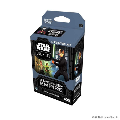 Fantasy Flight Games Star Wars: Unlimited - Ashes of the Empire - Spotlight Deck - Luke Skywalker available at Northumbrian Tin Soldier