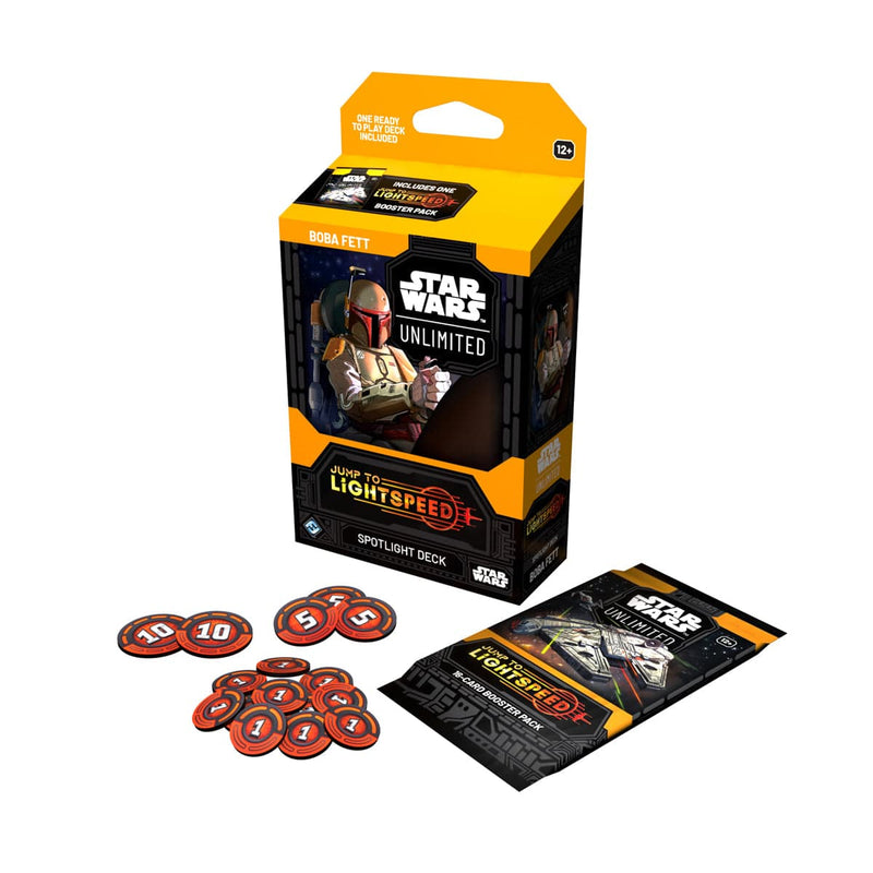 Fantasy Flight Games Star Wars: Unlimited - Jump to Lightspeed - Spotlight Deck - Boba Fett available at Northumbrian Tin Soldier