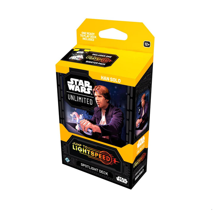 Fantasy Flight Games Star Wars: Unlimited - Jump to Lightspeed - Spotlight Deck - Han Solo available at Northumbrian Tin Soldier