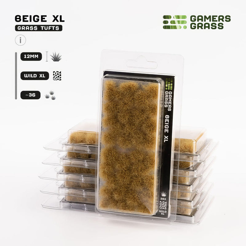 Gamers Grass Gamers Grass: 12mm Wild Tufts - Beige XL Basing Materials available at Northumbrian Tin Soldier
