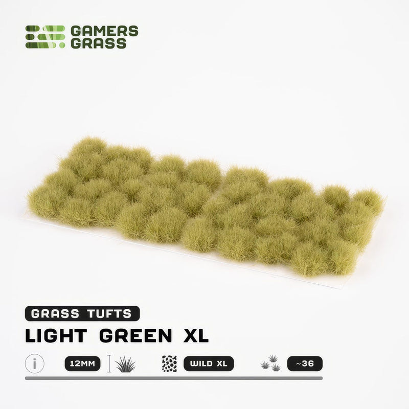 Gamers Grass Gamers Grass: 12mm Wild Tufts - Light Green XL Basing Materials available at Northumbrian Tin Soldier