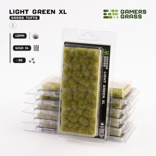 Gamers Grass Gamers Grass: 12mm Wild Tufts - Light Green XL Basing Materials available at Northumbrian Tin Soldier