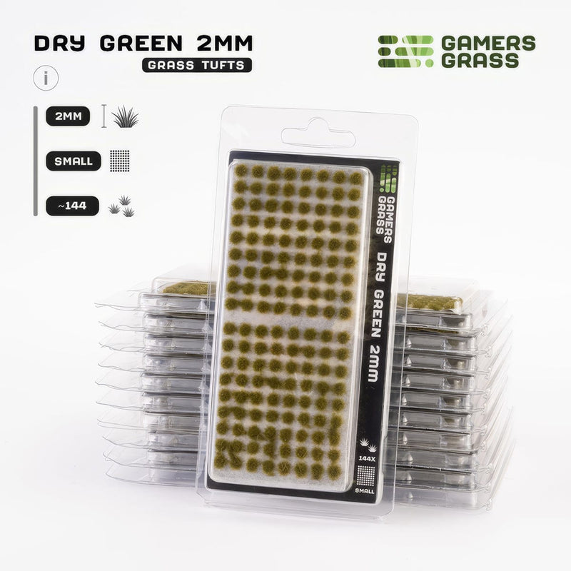 Gamers Grass Gamers Grass: 2mm Small Tufts - Dry Green Basing Materials available at Northumbrian Tin Soldier