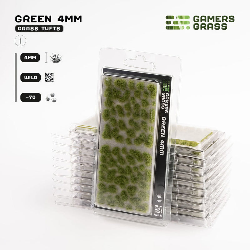 Gamers Grass Gamers Grass: 4mm Wild Tufts - Green Basing Materials available at Northumbrian Tin Soldier