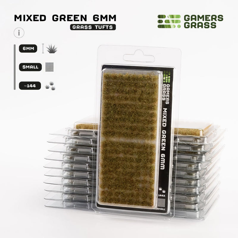 Gamers Grass Gamers Grass: 6mm Small Tufts - Mixed Green Basing Materials available at Northumbrian Tin Soldier