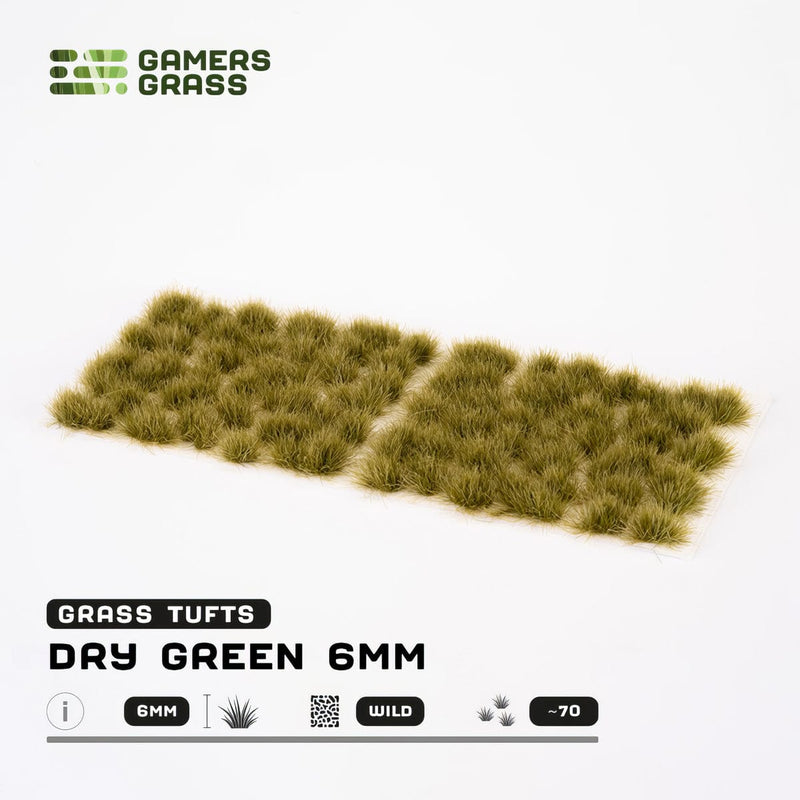 Gamers Grass Gamers Grass: 6mm Wild Tufts - Dry Green Basing Materials available at Northumbrian Tin Soldier