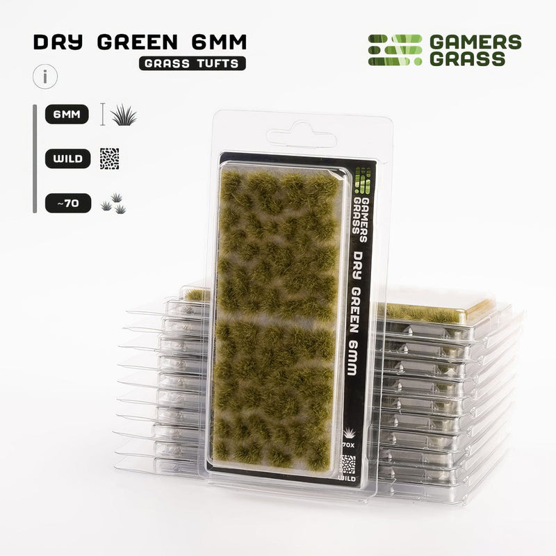 Gamers Grass Gamers Grass: 6mm Wild Tufts - Dry Green Basing Materials available at Northumbrian Tin Soldier
