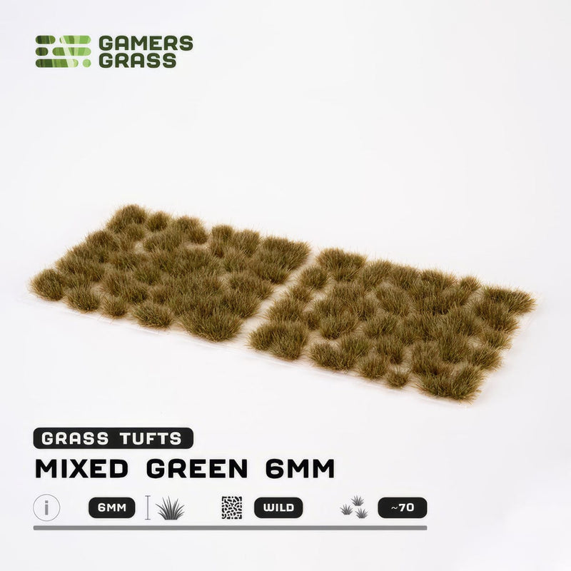 Gamers Grass Gamers Grass: 6mm Wild Tufts - Mixed Green Basing Materials available at Northumbrian Tin Soldier
