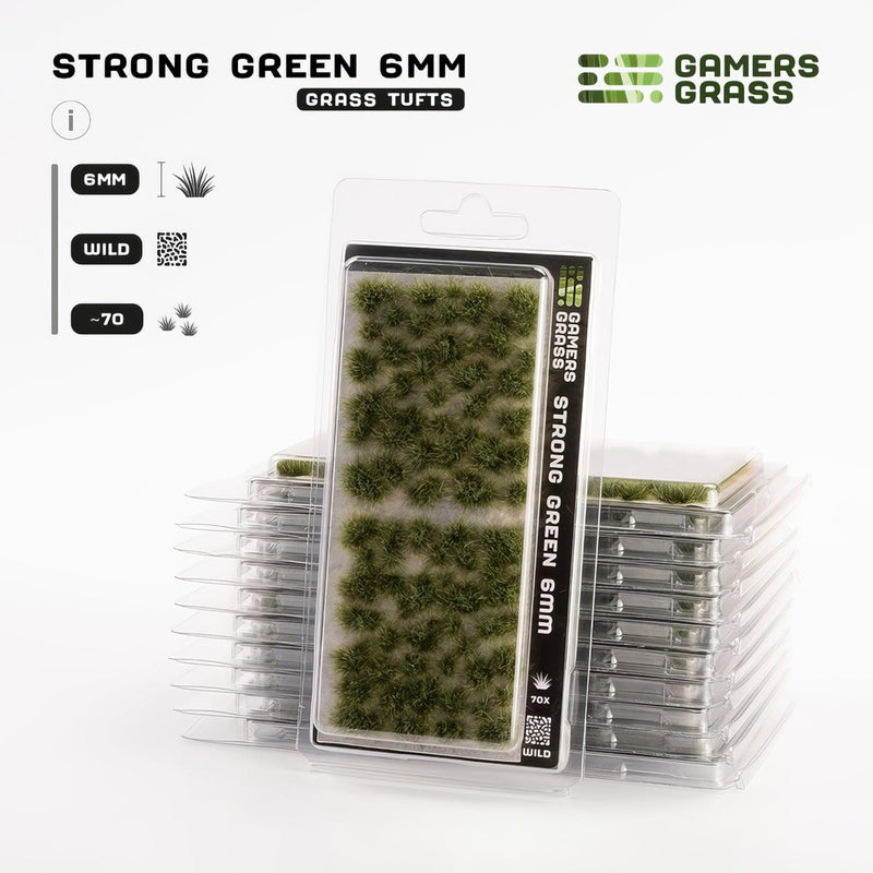 Gamers Grass Gamers Grass: 6mm Wild Tufts - Strong Green Basing Materials available at Northumbrian Tin Soldier