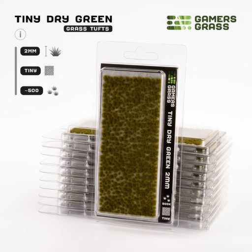 Gamers Grass Gamers Grass: Tiny Tufts Dry Green Basing Materials available at Northumbrian Tin Soldier