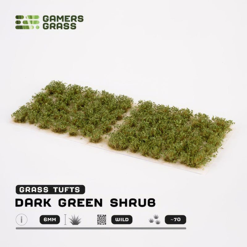 Gamers Grass Gamers Grass: Wild Shrubs - Dark Green Shrub Basing Materials available at Northumbrian Tin Soldier