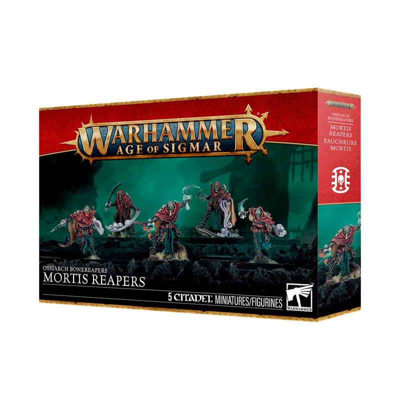 Games Workshop Age Of Sigmar: Ossiarch Bonereapers - Mortis Reapers available at Northumbrian Tin Soldier