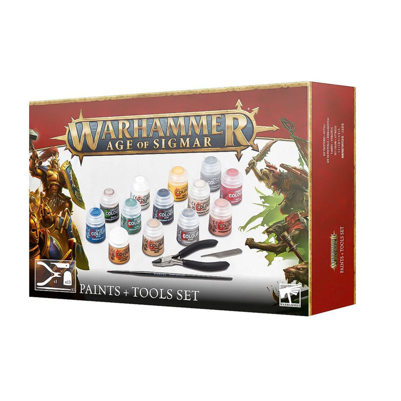 Games Workshop Age Of Sigmar:  Paint + Tools Set available at Northumbrian Tin Soldier
