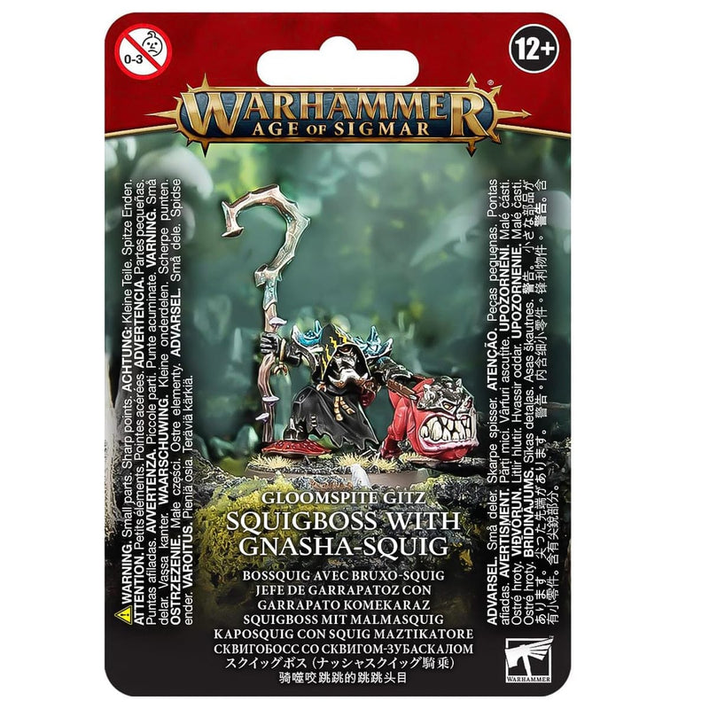 Games Workshop Age Of Sigmar: Squigboss With Gnasha-Squig available at Northumbrian Tin Soldier