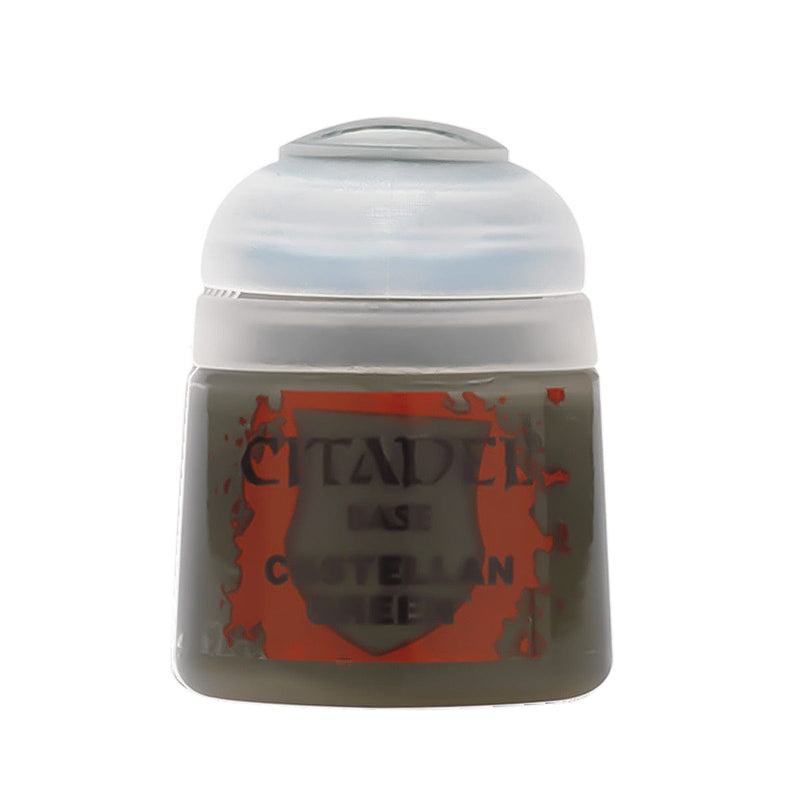 Games Workshop Citadel Colour Base: Castellan Green available at Northumbrian Tin Soldier