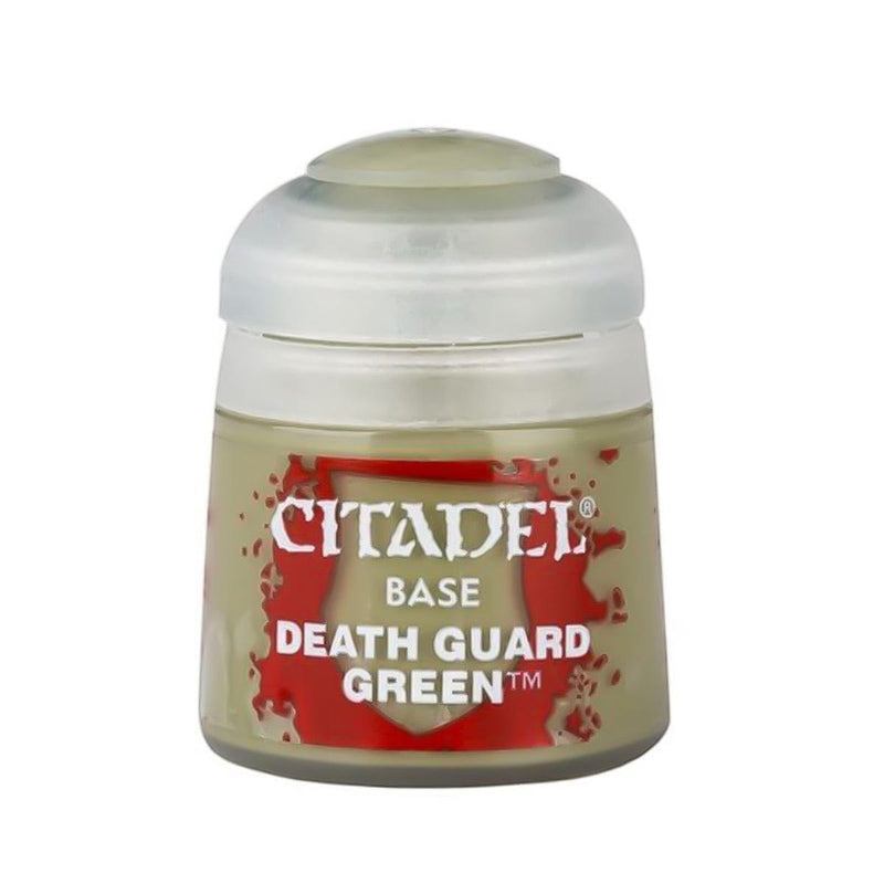Games Workshop Citadel Colour Base: Death Guard Green available at Northumbrian Tin Soldier