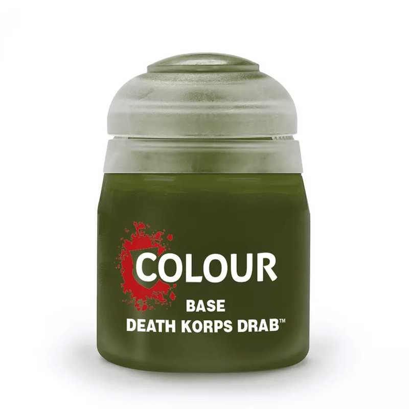 Games Workshop Citadel Colour Base: Death Korps Drab available at Northumbrian Tin Soldier