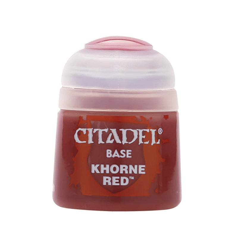 Games Workshop Citadel Colour Base: Khorne Red available at Northumbrian Tin Soldier