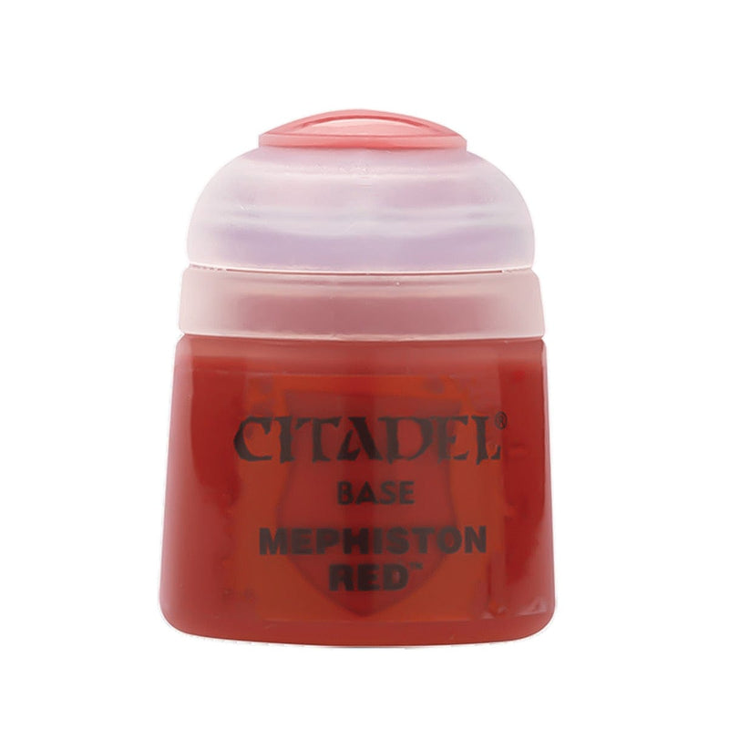 Games Workshop Citadel Colour Base: Mephiston Red available at Northumbrian Tin Soldier