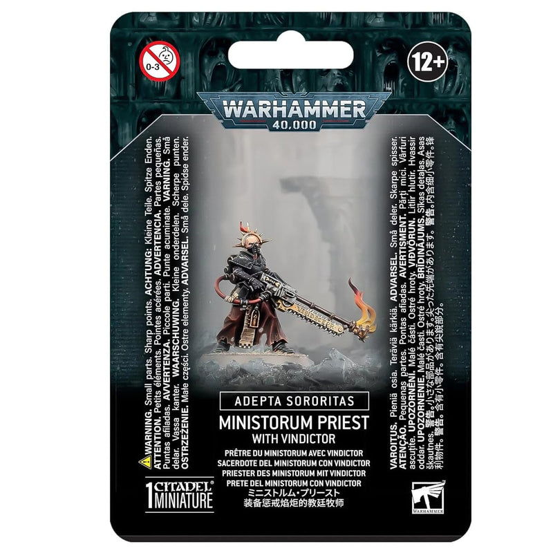 Games Workshop Warhammer 40,000: Adepta Sororitas - Ministorum Priest With Vindictor available at Northumbrian Tin Soldier