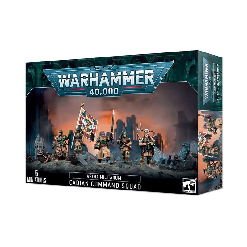 Games Workshop Warhammer 40,000: Astra Militarum - Cadian Command Squad available at Northumbrian Tin Soldier