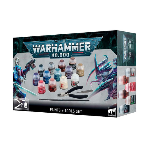 Games Workshop Warhammer 40,000: Paints + Tools Set available at Northumbrian Tin Soldier