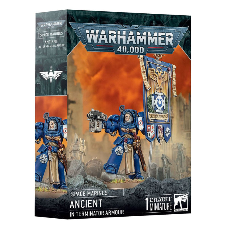 Games Workshop Warhammer 40,000: Space Marines - Ancient in Terminator Armour available at Northumbrian Tin Soldier