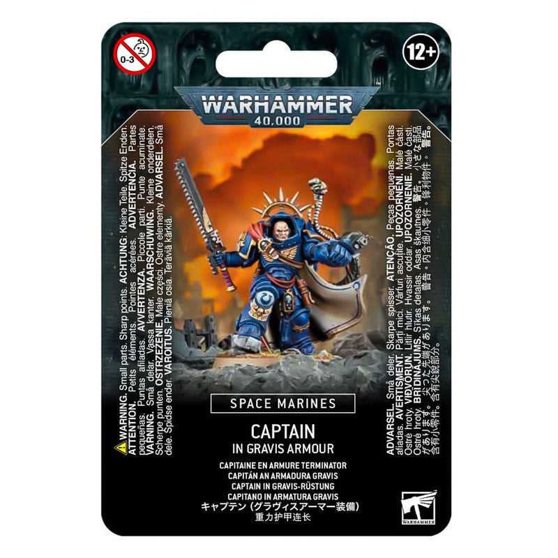 Games Workshop Warhammer 40,000: Space Marines - Captain In Gravis Armour available at Northumbrian Tin Soldier