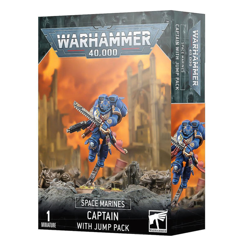 Games Workshop Warhammer 40,000: Space Marines - Captain With Jump Pack available at Northumbrian Tin Soldier