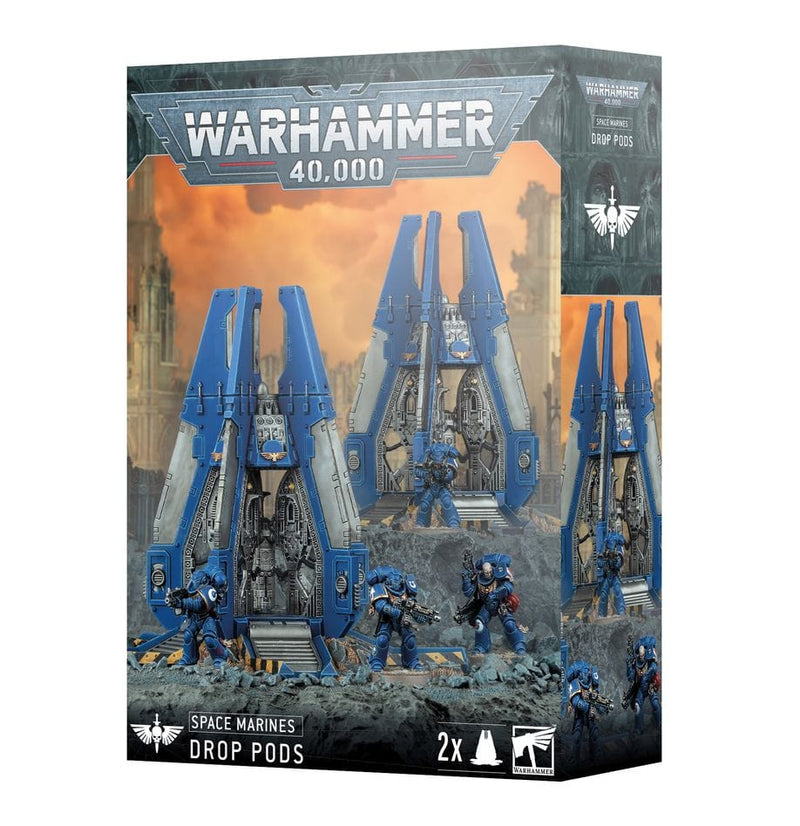 Games Workshop Warhammer 40,000: Space Marines - Drop pods available at Northumbrian Tin Soldier