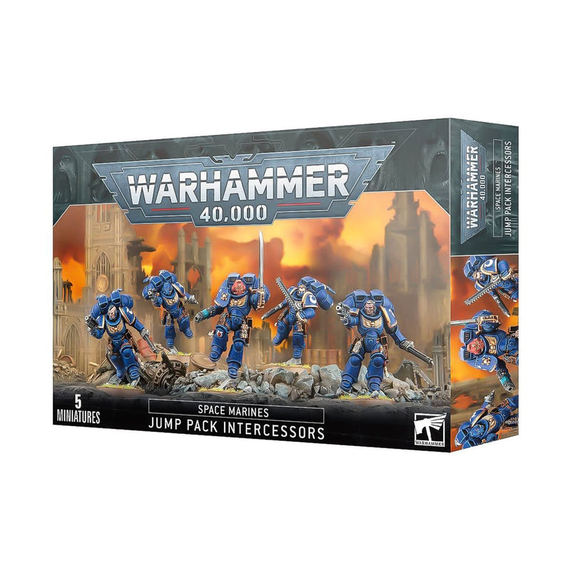 Games Workshop Warhammer 40,000: Space Marines - Jump Pack Intercessors available at Northumbrian Tin Soldier