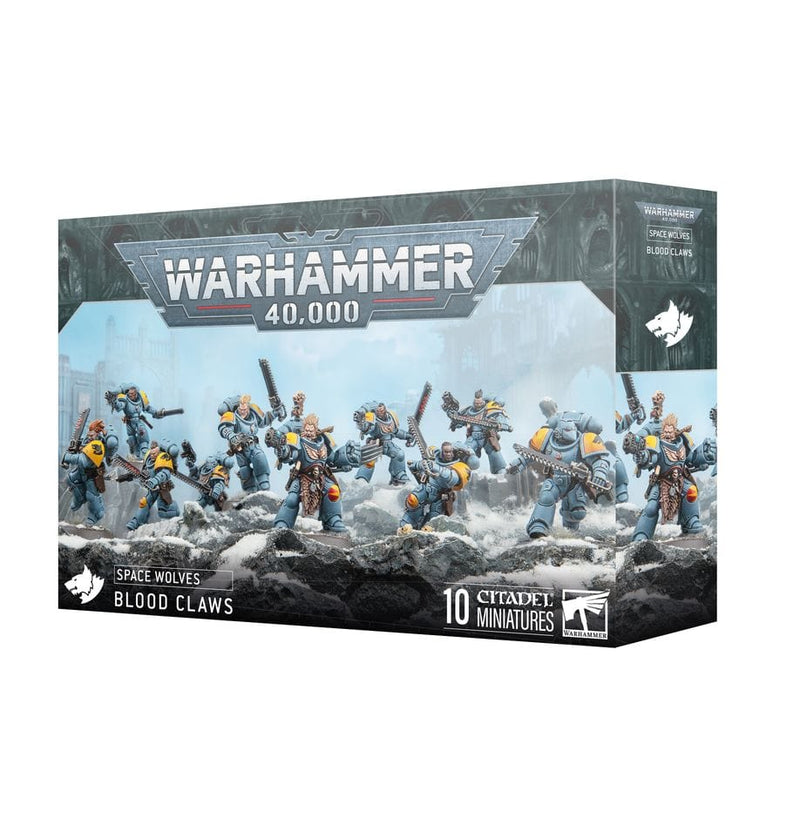 Games Workshop Warhammer 40,000: Space Wolves - Blood Claws available at Northumbrian Tin Soldier