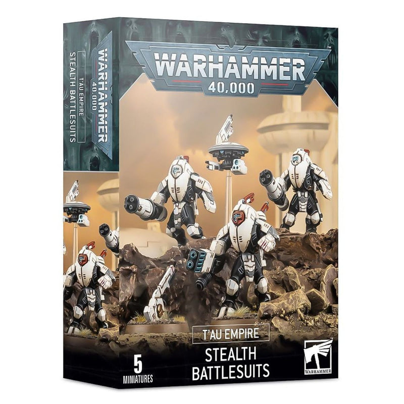 Games Workshop Warhammer 40,000: Tau Empire - Xv25 Stealth Battlesuits available at Northumbrian Tin Soldier