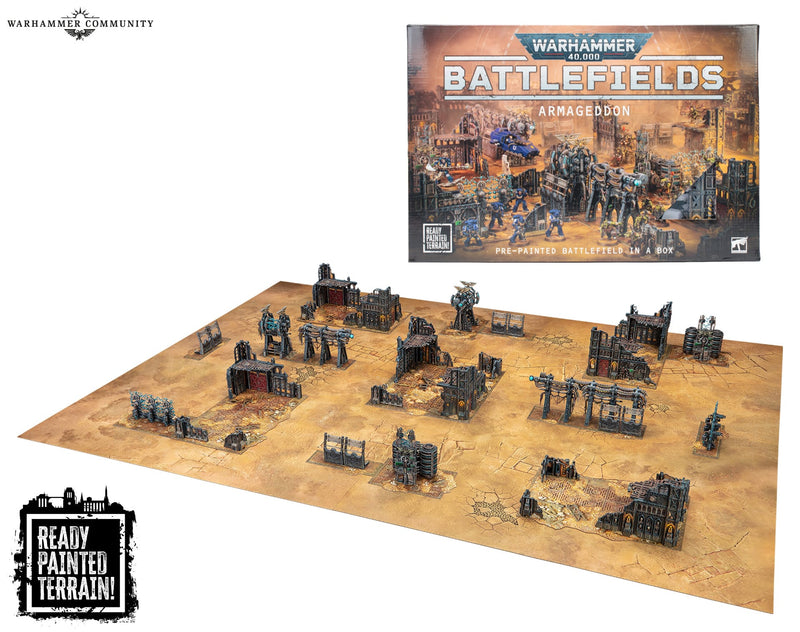 Games Workshop Warhammer 4000: Battlefields: Armageddon – Ready-painted Terrain available at Northumbrian Tin Soldier