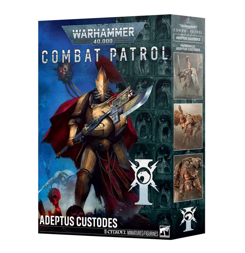 Games Workshop Warhammer 4000: Combat Patrol: Adeptus Custodes available at Northumbrian Tin Soldier