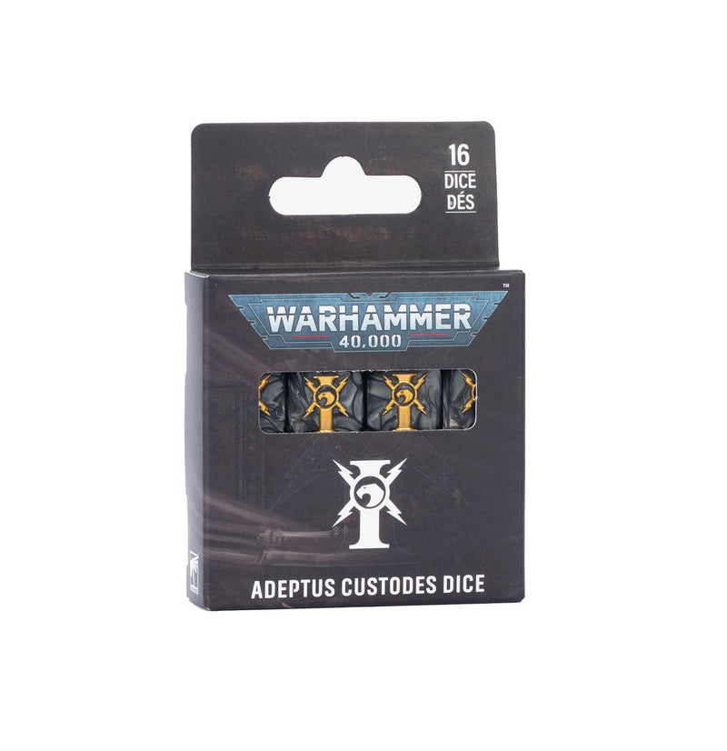 Games Workshop Warhammer 40000: Adeptus Custodes Dice available at Northumbrian Tin Soldier