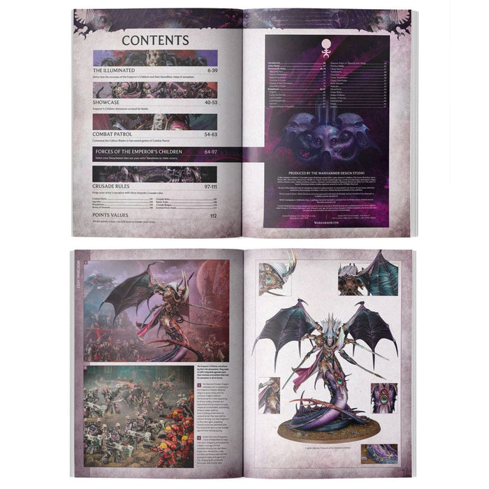 Games Workshop Warhammer 40000: Emperor's Children - Codex available at Northumbrian Tin Soldier