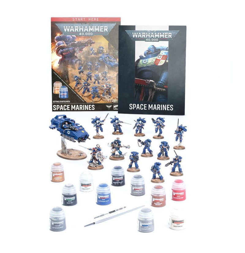 Games Workshop Warhammer 40000: Getting Started With Space Marines available at Northumbrian Tin Soldier