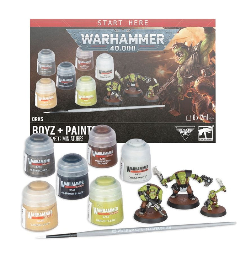 Games Workshop Warhammer 40000: Orks + Paints available at Northumbrian Tin Soldier